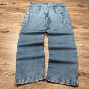 vintage carhartt distressed workwear baggy carpenter jeans